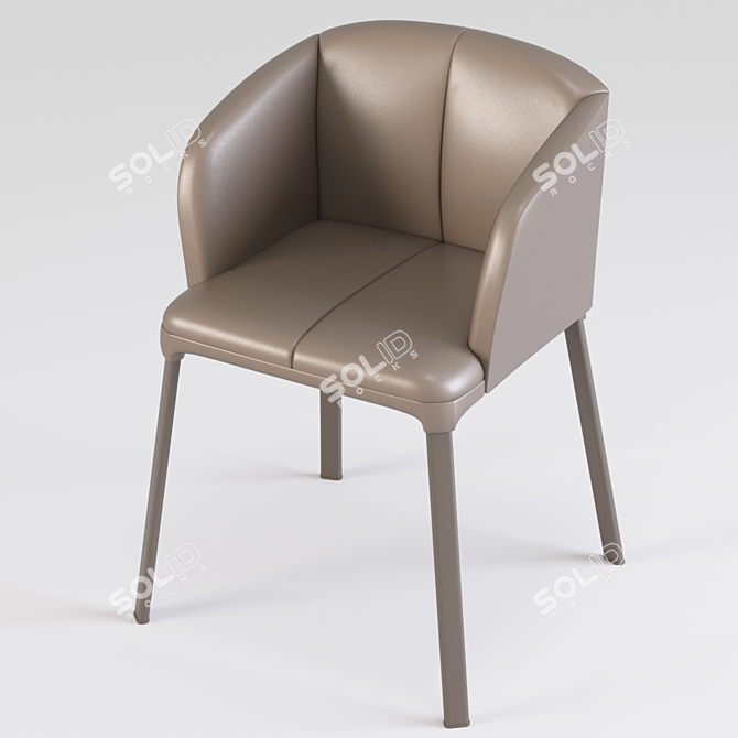 Elegant Dining Chair 3D model image 1