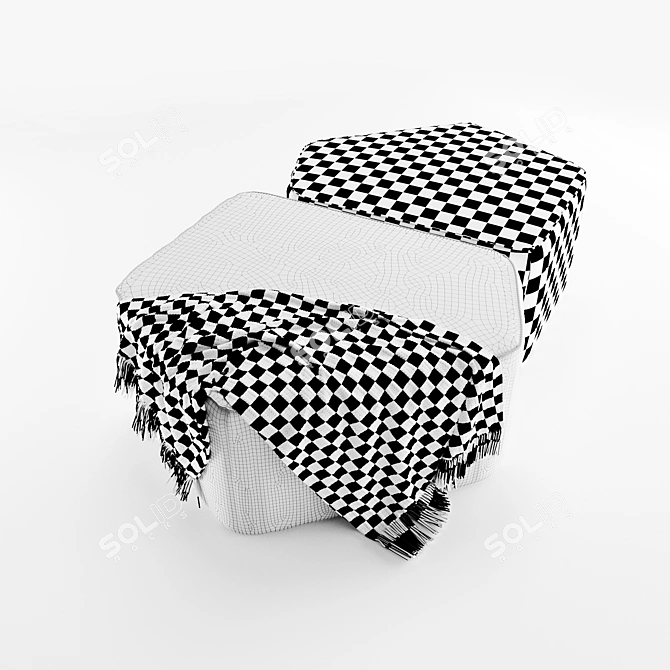 Sleek Modo Ottoman: Stylish Comfort 3D model image 2