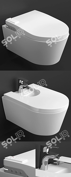 Roca Inspira Wellness Toilet & Bidet - Complete Bathroom Experience 3D model image 2