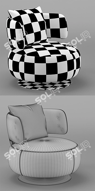 Modern Roche Bobois Armchair 3D model image 3