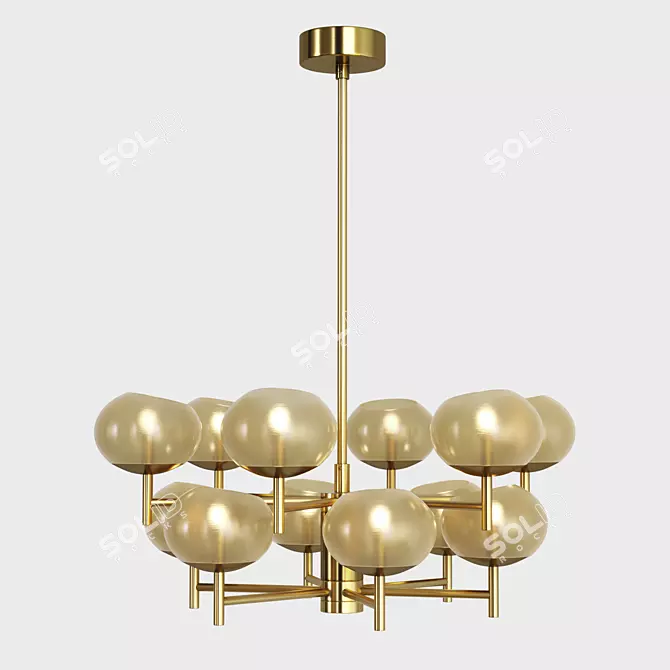 Elegant Renaldo Chandelier - Polished Beauty 3D model image 1