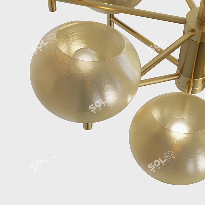 Elegant Renaldo Chandelier - Polished Beauty 3D model image 2