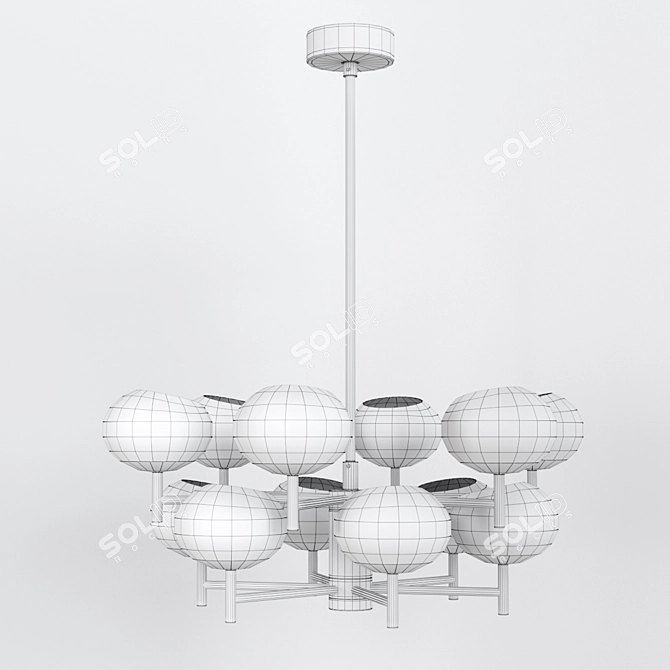 Elegant Renaldo Chandelier - Polished Beauty 3D model image 3