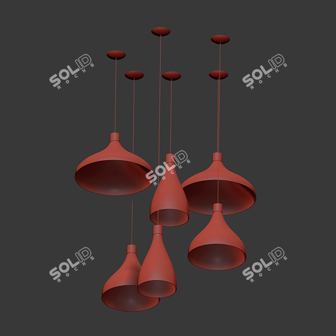 Swell Pendant Light: Sleek Elegance by Pablodesigns 3D model image 2