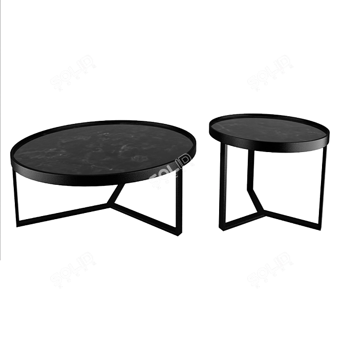 Elegant Aula Coffee Tables 3D model image 2