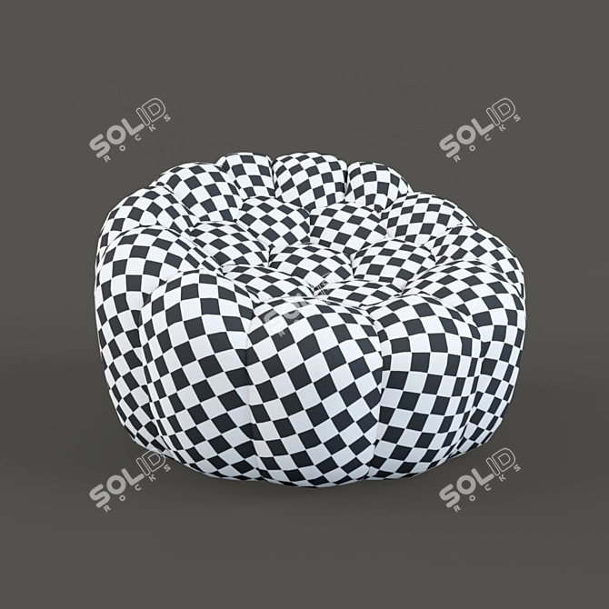 Rochebobois Bubble Armchair: Modern Elegance in Compact Dimensions 3D model image 2