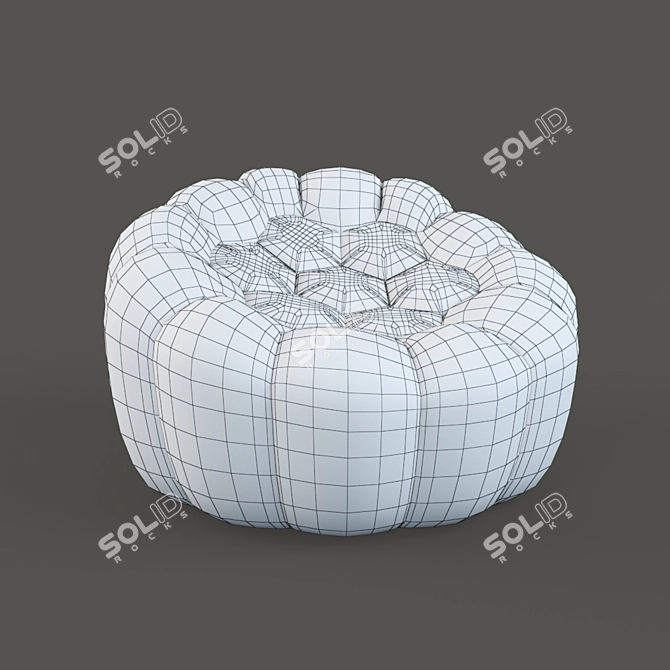 Rochebobois Bubble Armchair: Modern Elegance in Compact Dimensions 3D model image 3