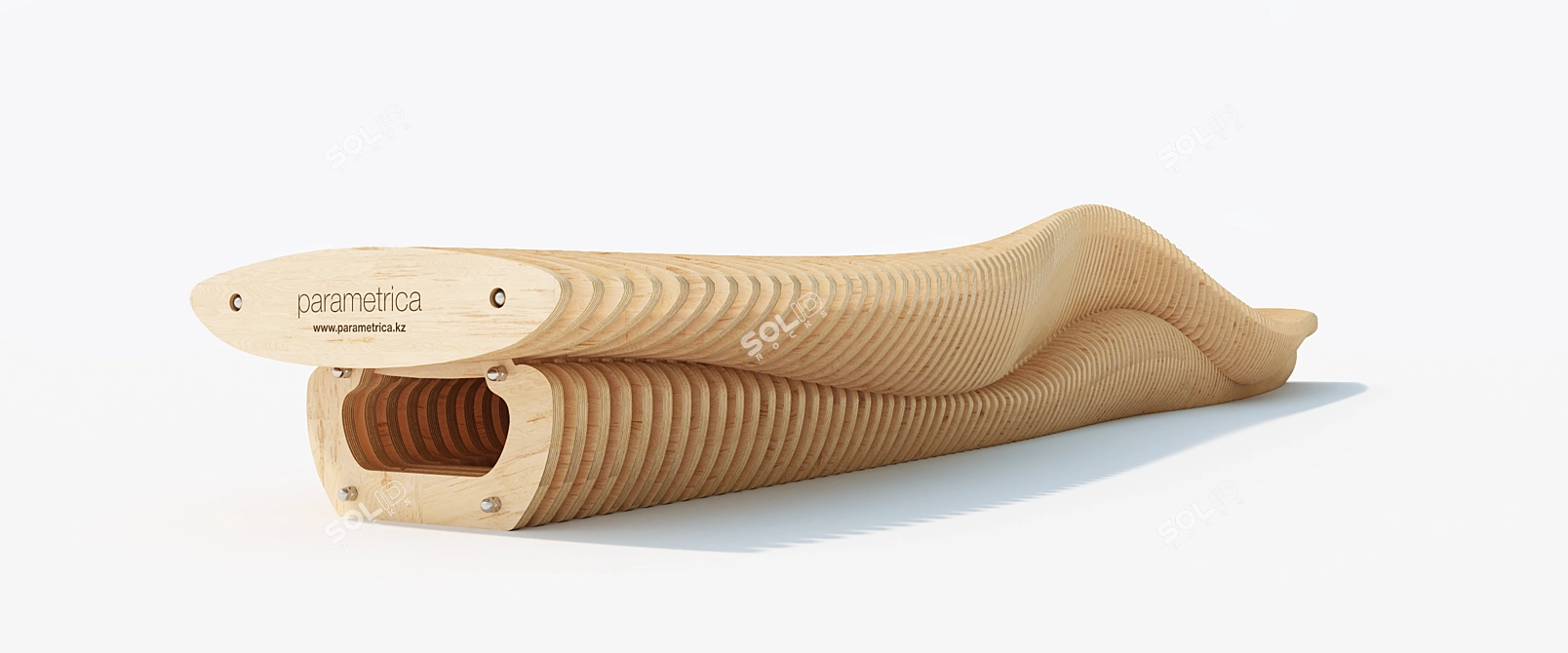 Parametrica Bench: Versatile and Stylish 3D model image 2