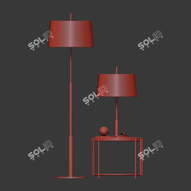 Sleek Diana Santa & Cole Lamps 3D model image 2