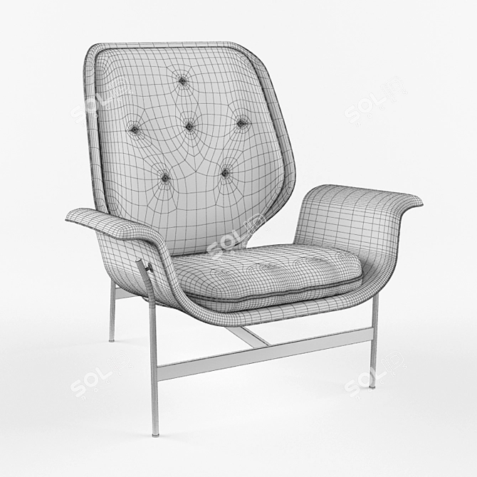 Retro Kangaroo Chair: George Nelson Design 3D model image 2