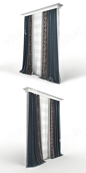  Modern Blind Window Covering 3D model image 2