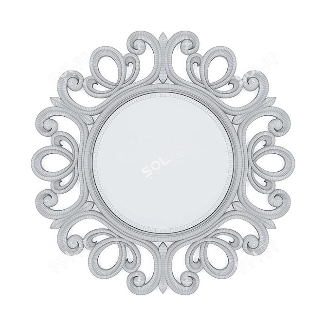 FAL 2 Round Mirror: Elegant and Versatile 3D model image 2