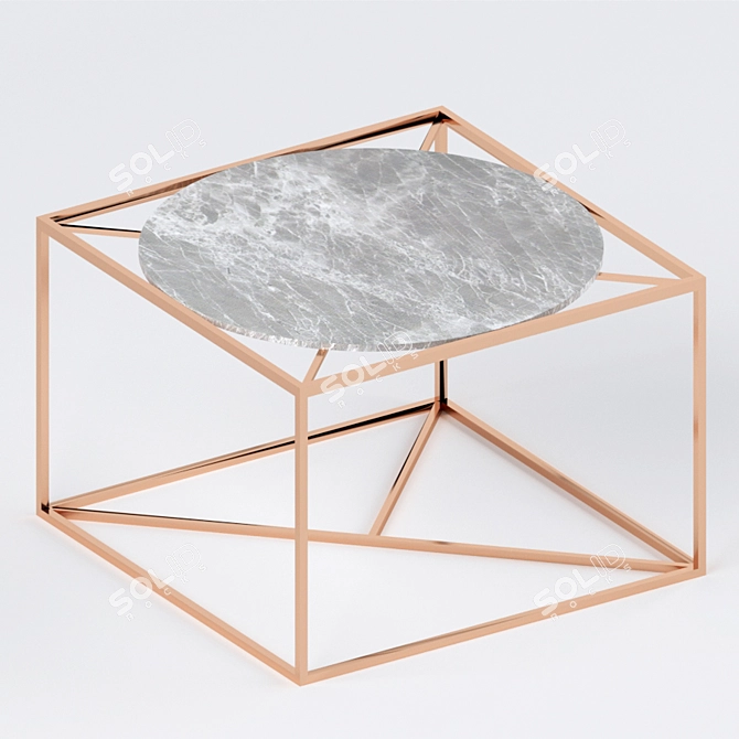 Metal Coffee Table | 62*62 cm 3D model image 2