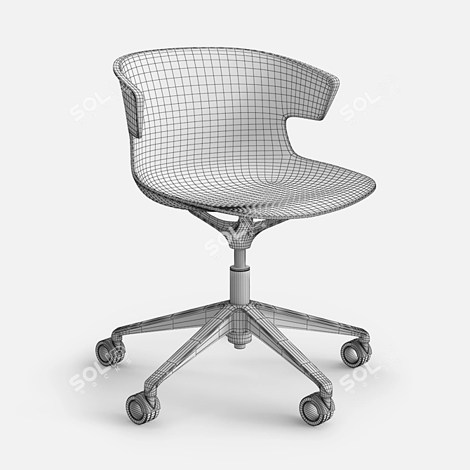 Quadrifoglio Cove: Versatile 5-Star Chair 3D model image 2