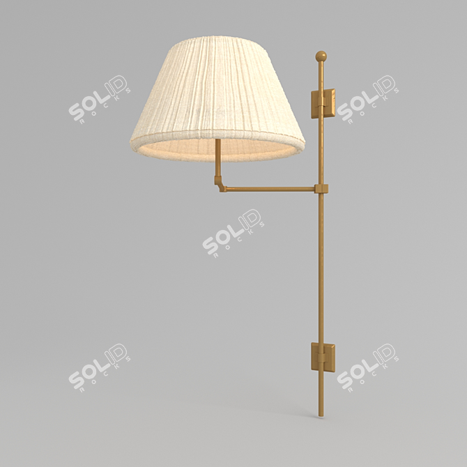 Elegant Fabric Wall Light 3D model image 1