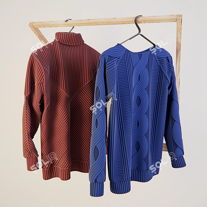 Schönbuch Sled: Stylish Sweater Hanger 3D model image 1