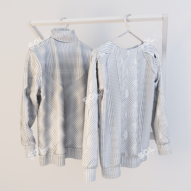 Schönbuch Sled: Stylish Sweater Hanger 3D model image 2