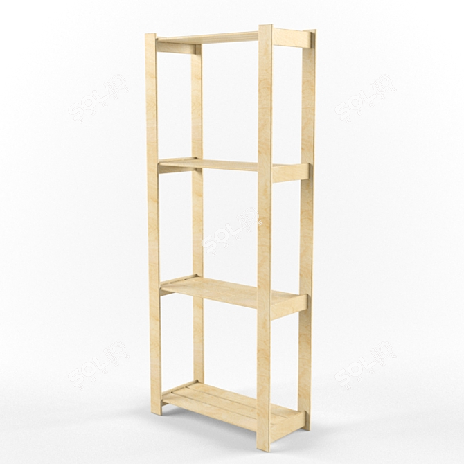 Compact and Stylish IKEA ALBERT Shelf 3D model image 1