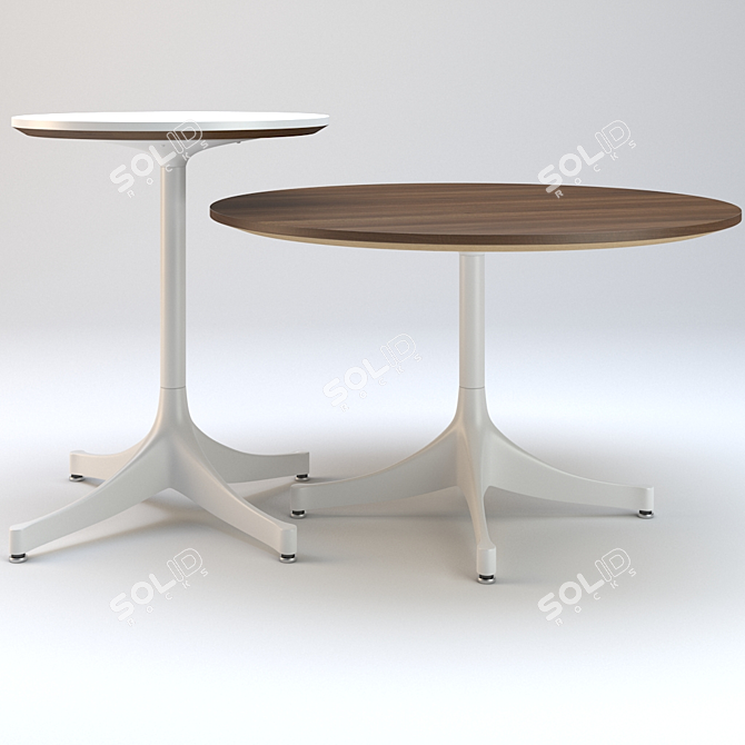 George Nelson Mid-Century Side Table 3D model image 1