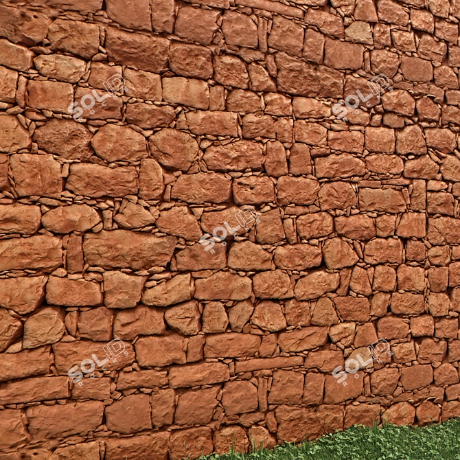 Corona Stone Wall Material: 4k Textures & Model 3D model image 1