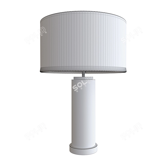 Elegant Pillar Table Lamp 3D model image 2