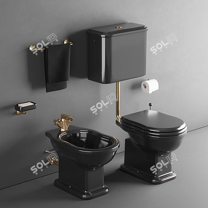 Ceramica Flaminia Efi: Elegant Bathroom Set 3D model image 2