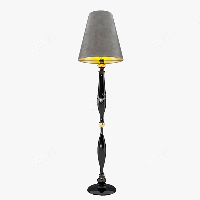 Elegant Torchere Floor Lamp 3D model image 1