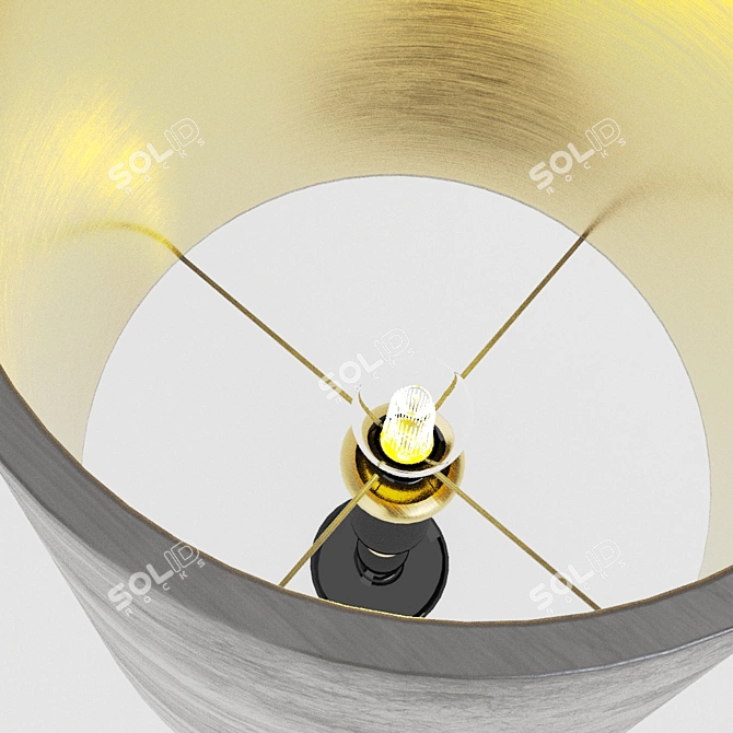 Elegant Torchere Floor Lamp 3D model image 2