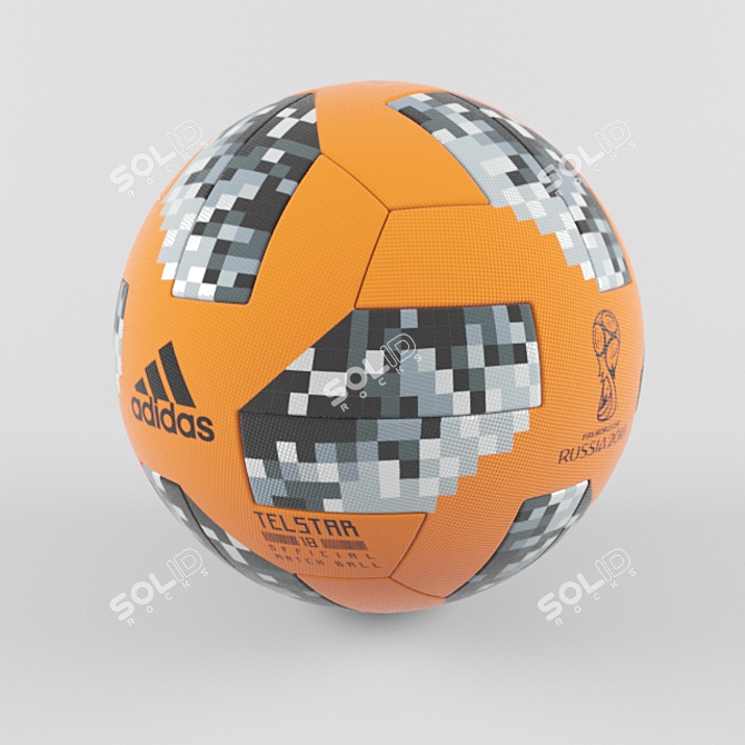 2018 Russia WC Official Match Ball 3D model image 3