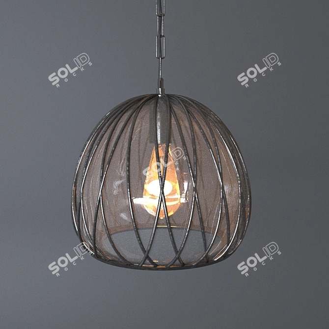 Loft-Style Luminaire 3D model image 1