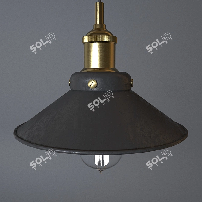 Industrial Loft Pendant Light 3D model image 1