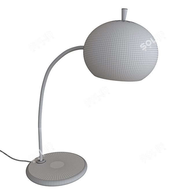 Sleek Swivel Metal Table Lamp 3D model image 2