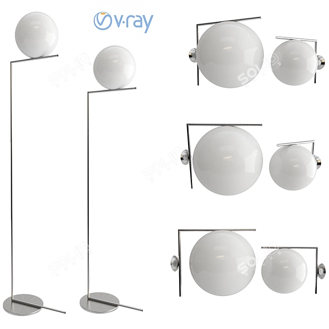 Flos IC Lights: Sleek & Versatile Wall, Ceiling, and Standing Lamps 3D model image 1