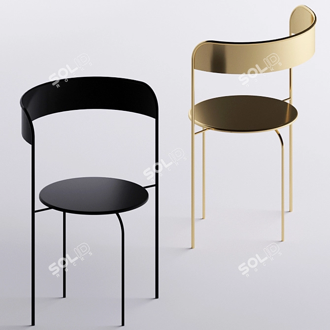 Elegant Ivy & Liv Chair 3D model image 1