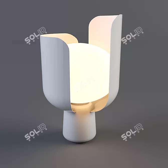 Elegant Blom Table Lamp - 24 cm 3D model image 1