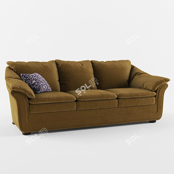 Streamline Muscat Sofa: Accurate Model with High-Quality Details 3D model image 1