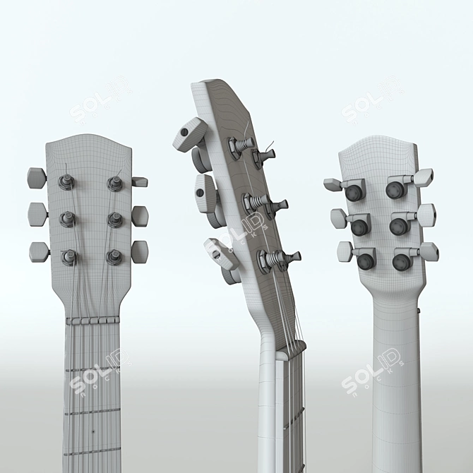 Fender Acoustic Guitar: Classic Sound 3D model image 5