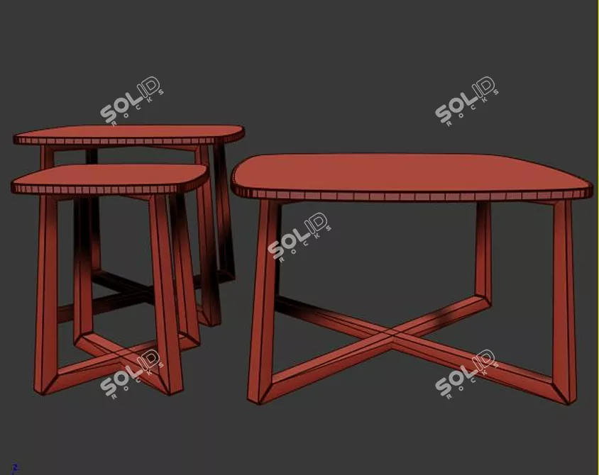 Versatile GIPSY Flexform Table 3D model image 3