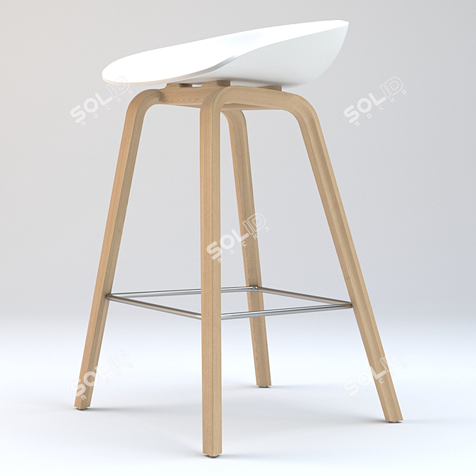 HAY About A Stool 32: Versatile, Stylish Seating 3D model image 2