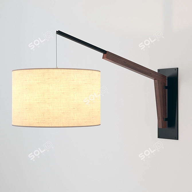 Talea Swing Arm Sconce: Modern Illumination 3D model image 1