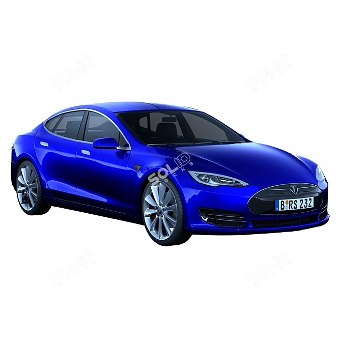 Luxury Electric Sedan: Tesla Model S 3D model image 1