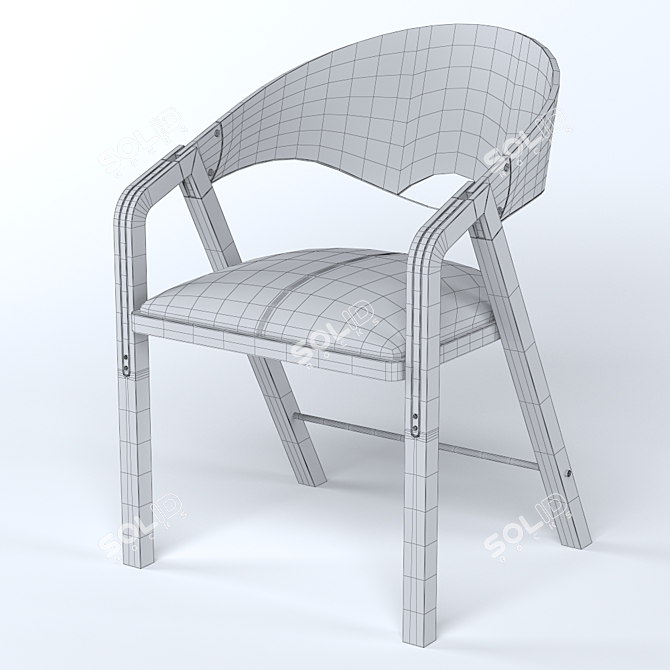 Elegant Silla Spinnacker Chair 3D model image 3