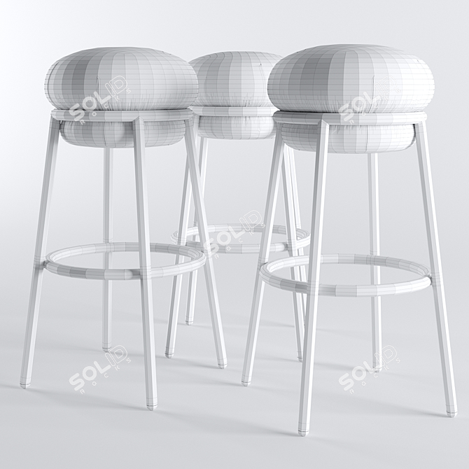 Grasso Leather Stool | Stylish and Comfortable 3D model image 3