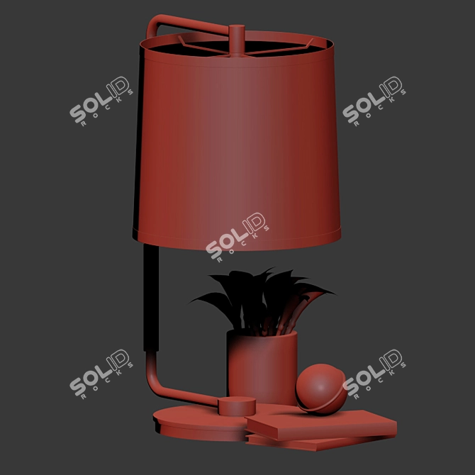 Swing Brass Table Lamp 3D model image 2