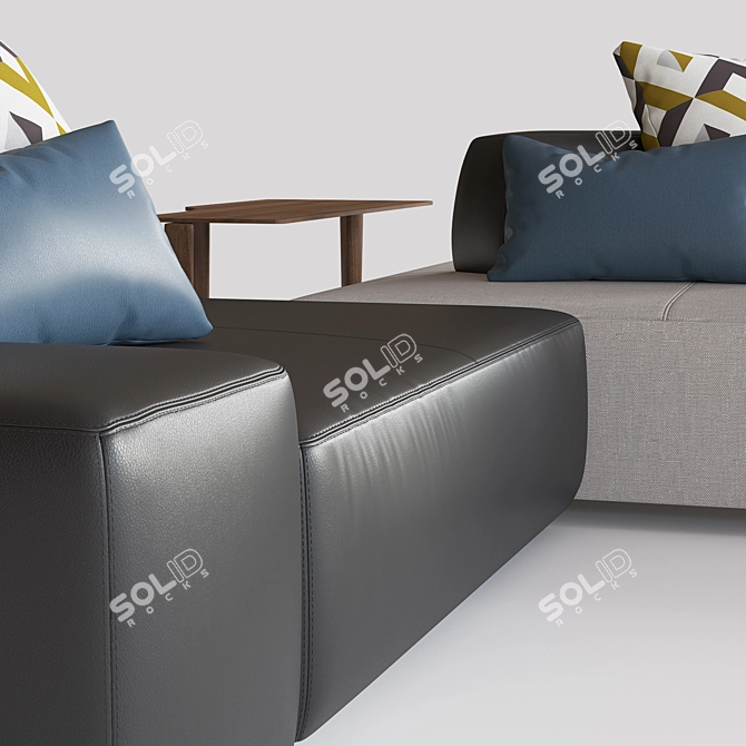 Flou Softbench: Versatile and Plush Seating 3D model image 3