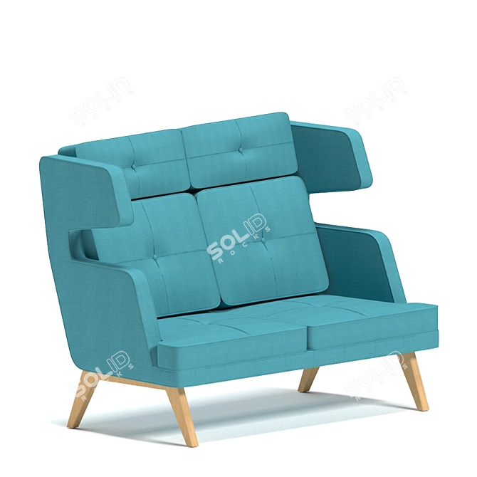 Cozy Duo: October Sofa 3D model image 2