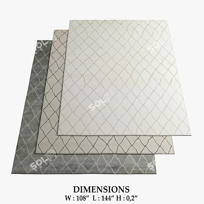 Restoration Hardware Rugs: Timeless Elegance 3D model image 1