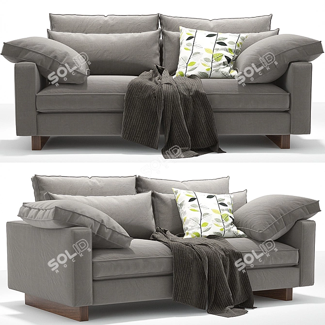 Ultimate Comfort: West Elm Harmony Sofa 3D model image 1