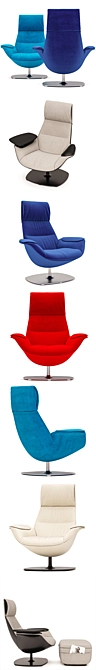 Coalesse Massaud Lounge Chair and Ottoman 3D model image 2