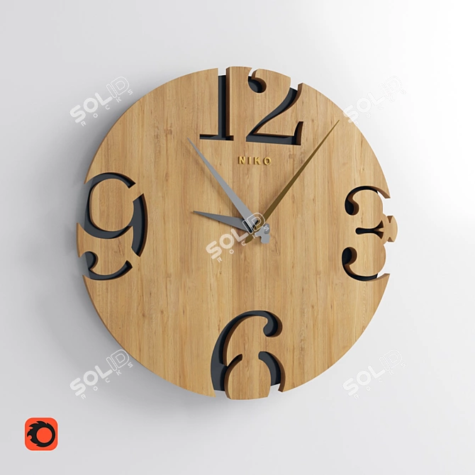 Niko Clock 001 - Stylish Timepiece for Every Space 3D model image 1